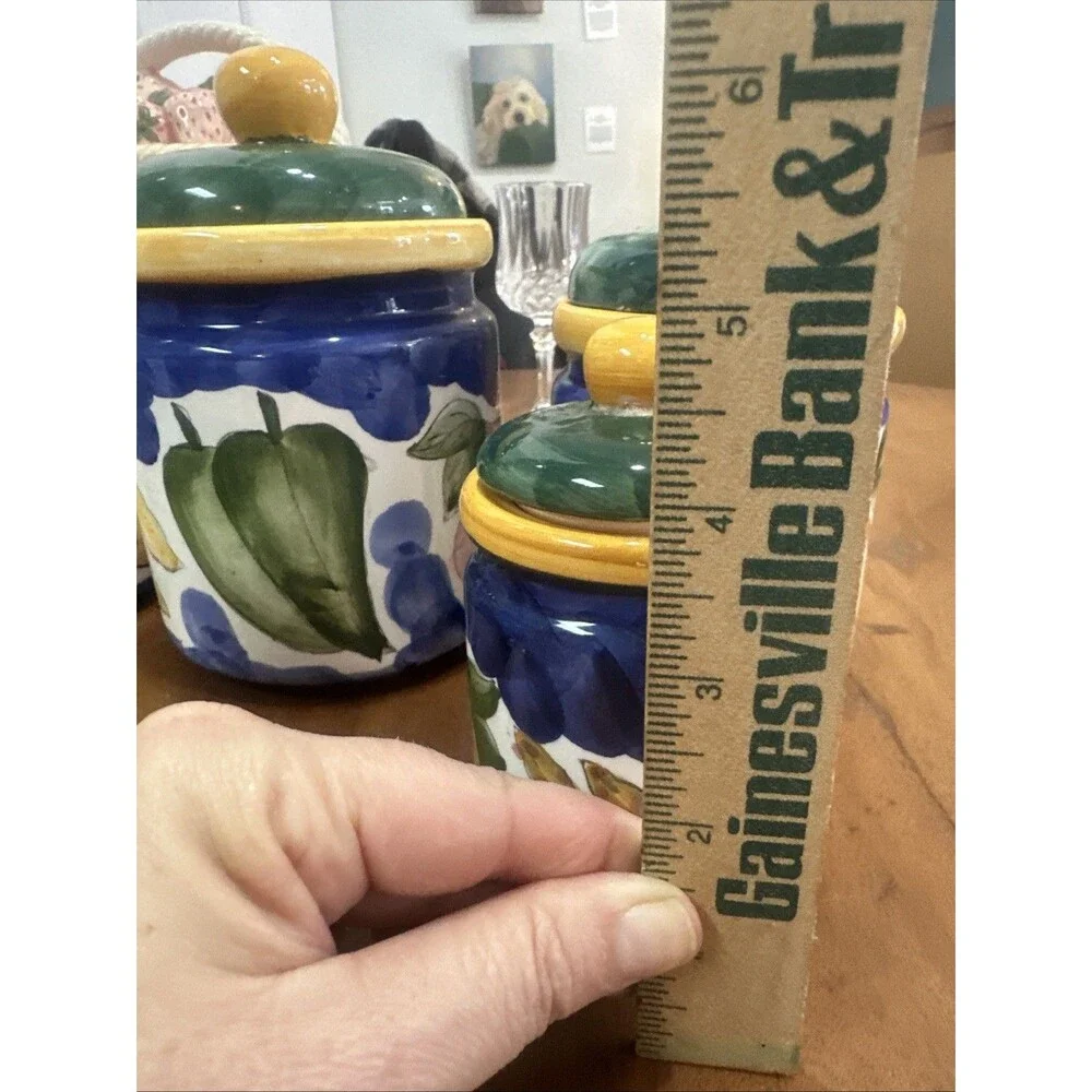 Vintage Kitchen Cannisters 1980 Set of 5 GEI Vegetables Great Condition